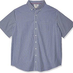 NWT - Goodthreads Men's Big & Tall Short-Sleeve Gingham Plaid Poplin Shirt